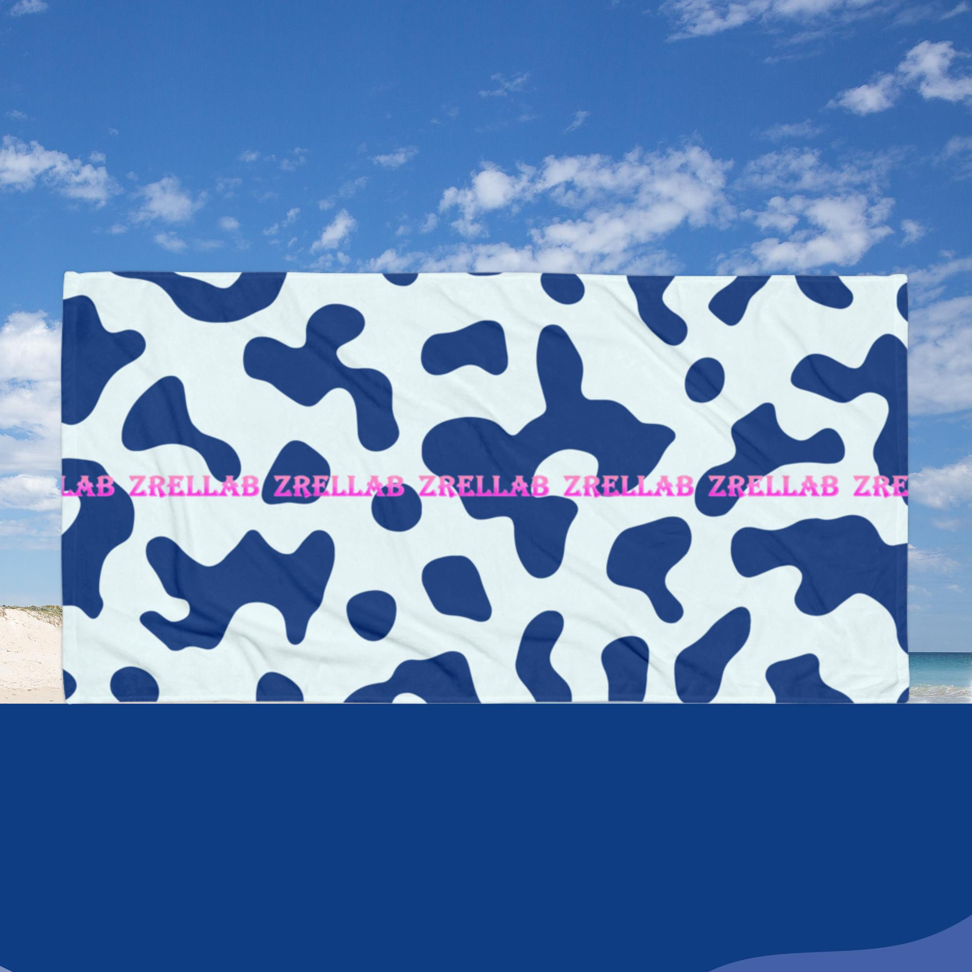 ZRELLAB LTD Blue Cow Towel