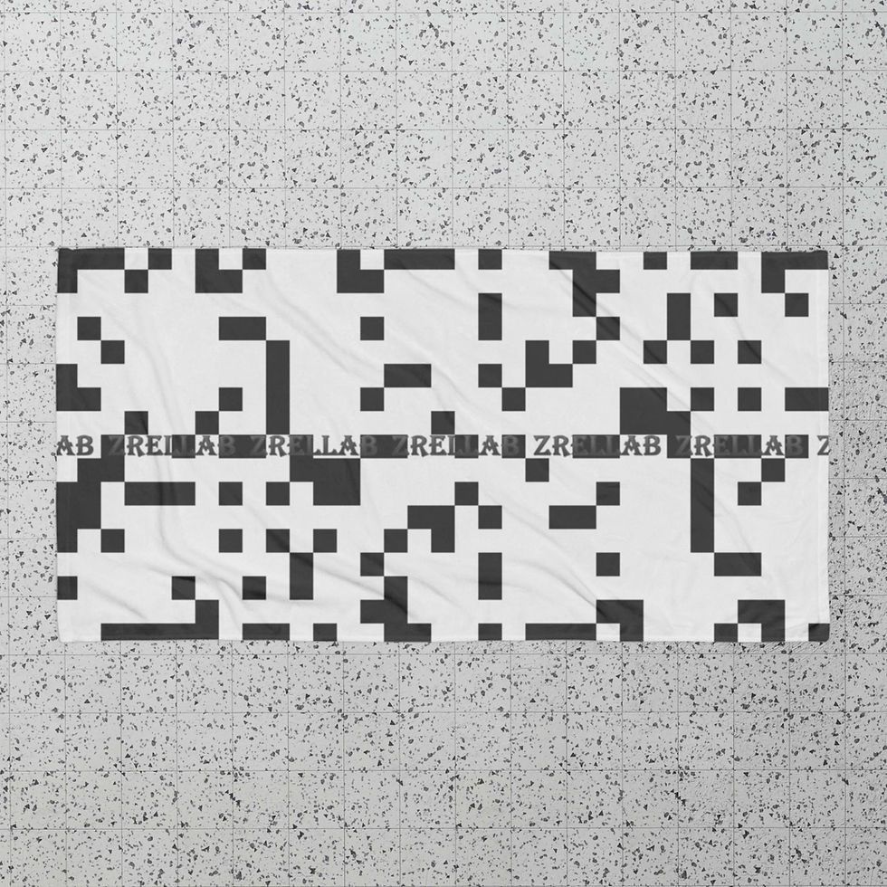 ZRELLAB LTD Grey Crypto Towel