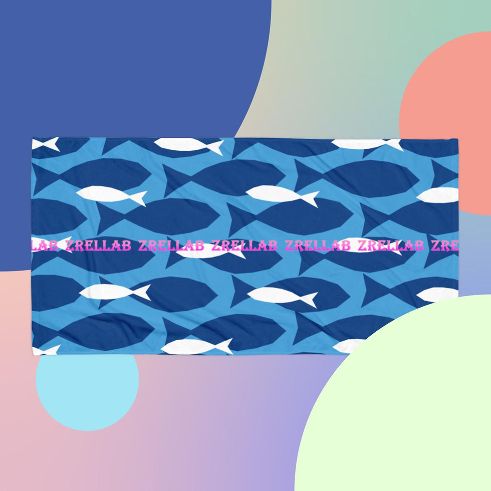 ZRELLAB LTD Fish Line Towel