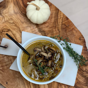 PLANT-BASED CREAMY MUSHROOM SOUP