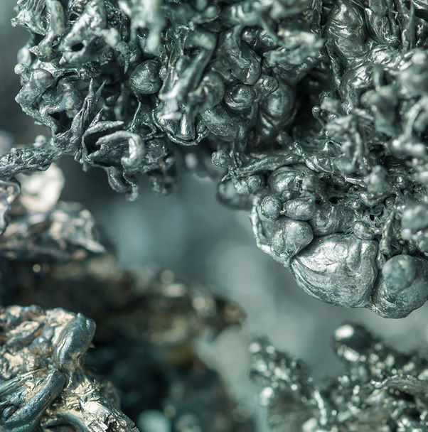 Nahaufnahme von Schwermetallen