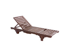 Old wooden sun lounger