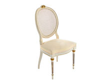 Armless cream barock chair