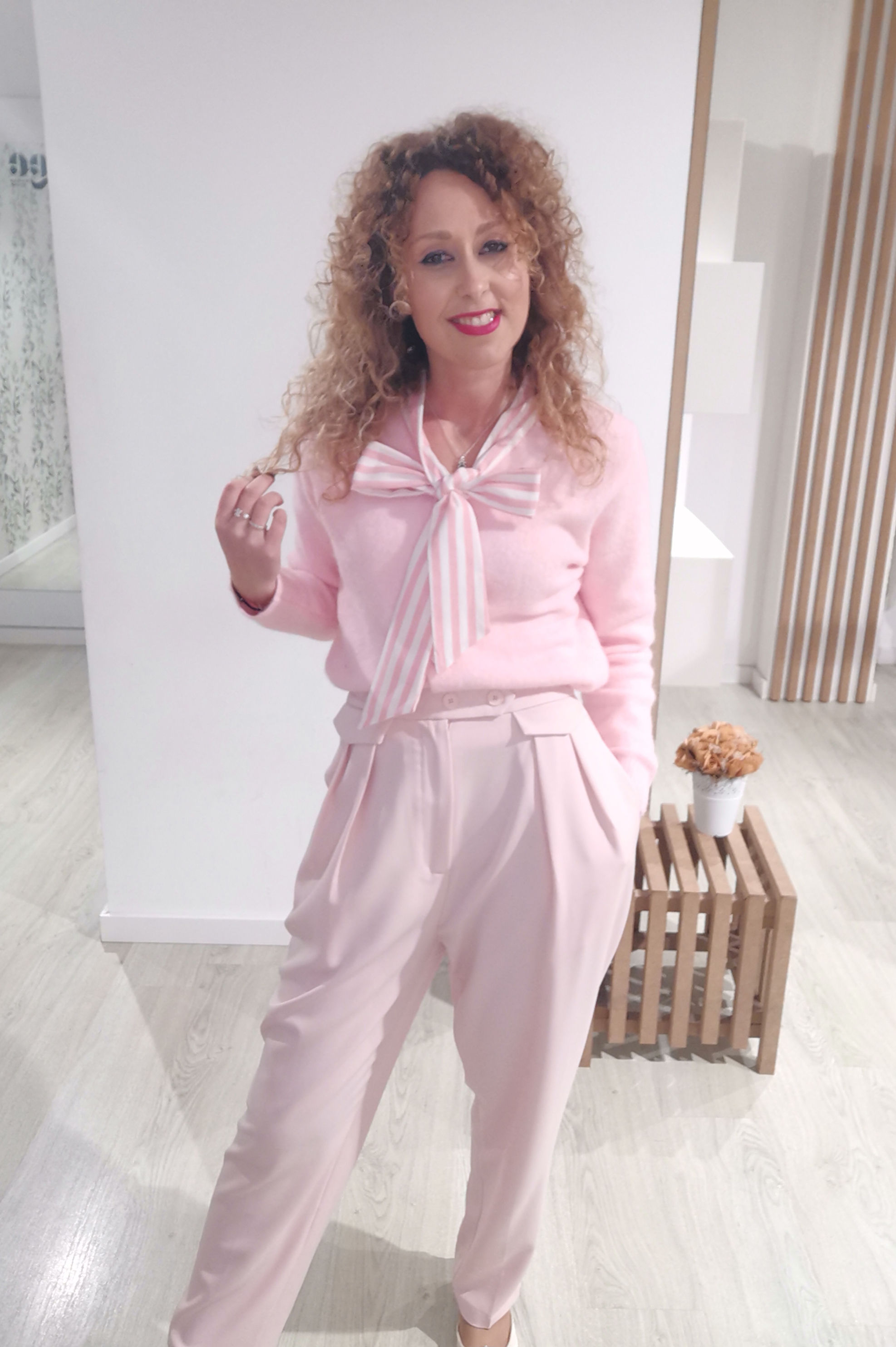 Calça de Alfaiataria Rosa Glee