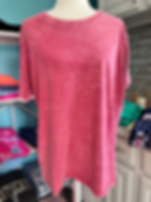 Pink Acid Wash Tee