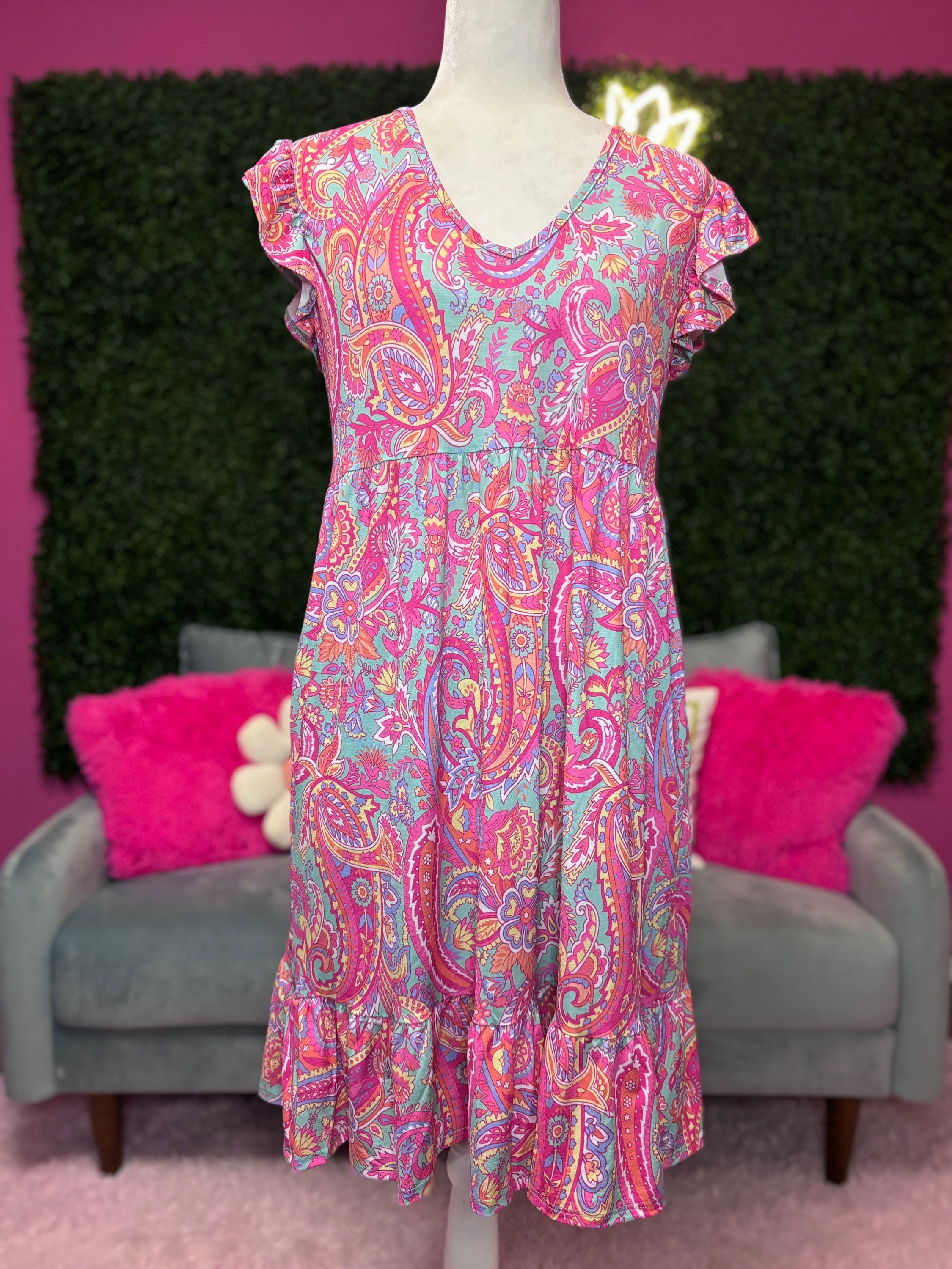 Paisley Pocket Dress