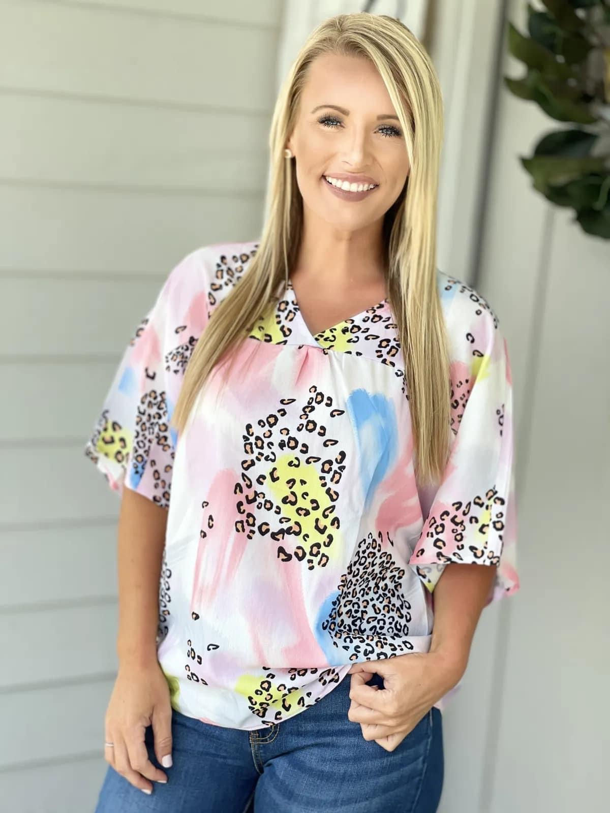 Jeanette Watercolor Blouse