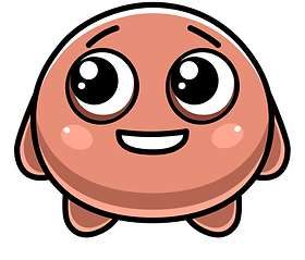 Happy Blobby smiling brightly, representing joy and emotional wellbeing in The Blob Shop’s emotion sticker range for kids