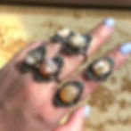 Thumbnail: Flower Agate Floral Frame Ring