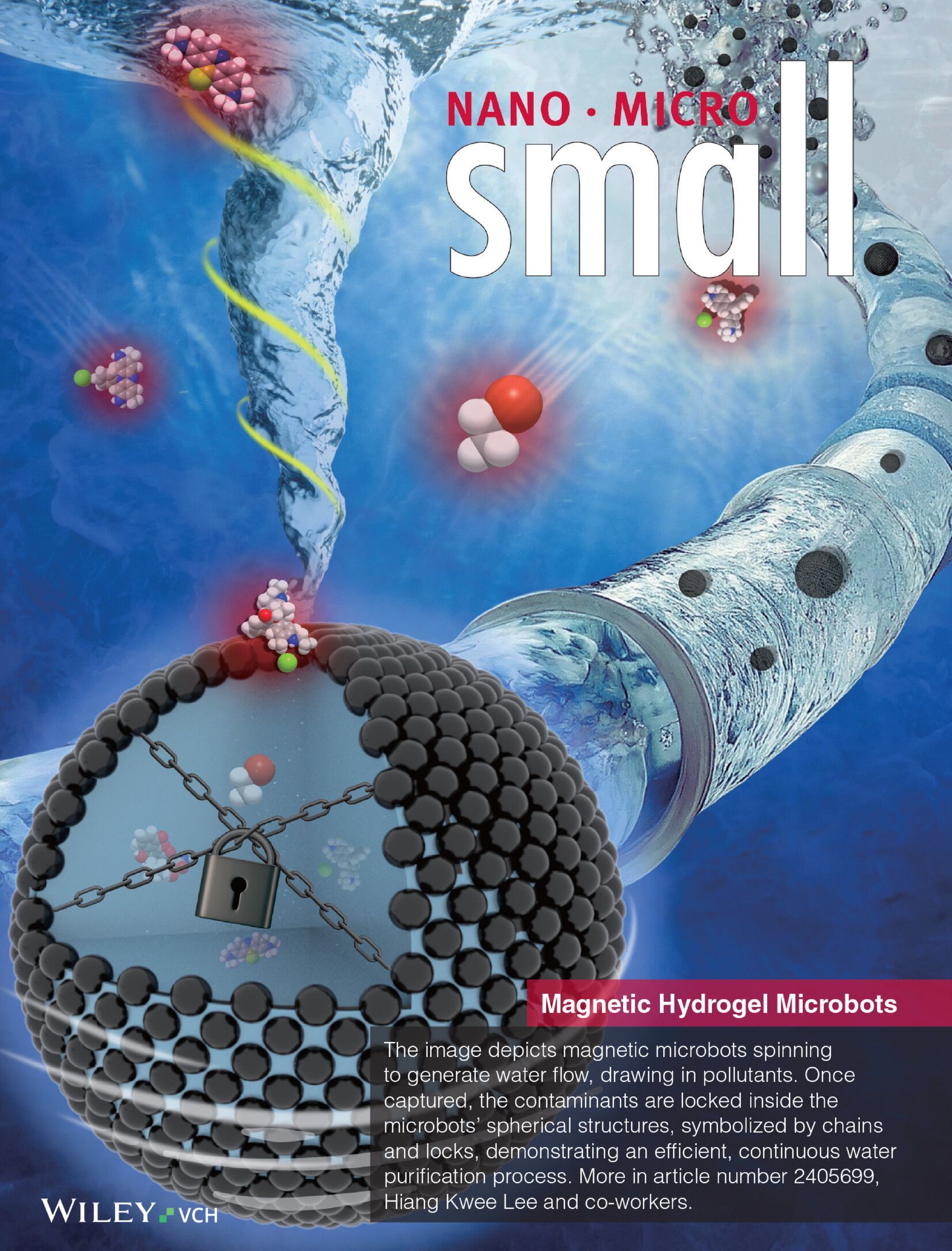 Our work on magnetic hydrogel microbots has been featured as the Frontispiece! (Nov 2024)