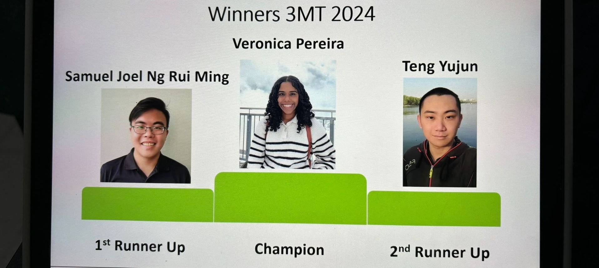 Congratulations to Veronica for being the University Champion of the Three-Minute Thesis (3MT) (July 2024)