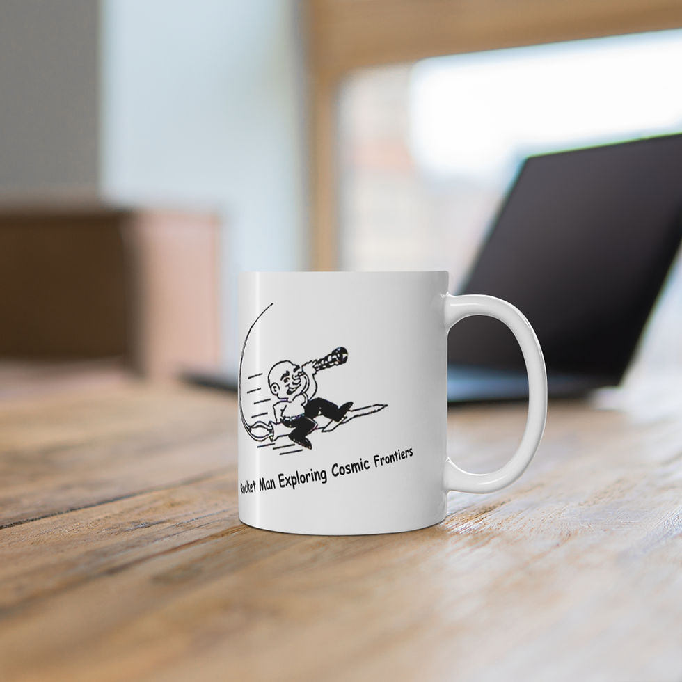 Thumbnail: Rocket Man Mug 11oz - For Space Lovers, Astronaut Fans, Unique Coffee Gift