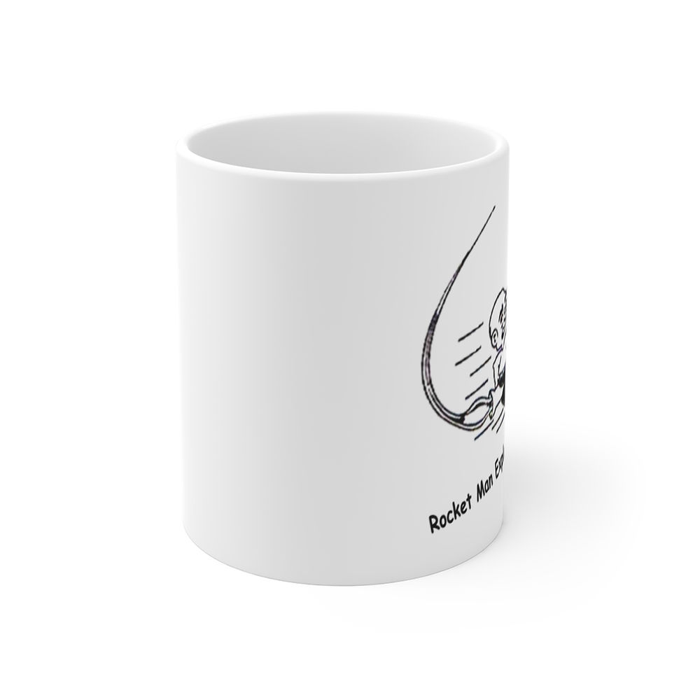 Thumbnail: Rocket Man Mug 11oz - For Space Lovers, Astronaut Fans, Unique Coffee Gift