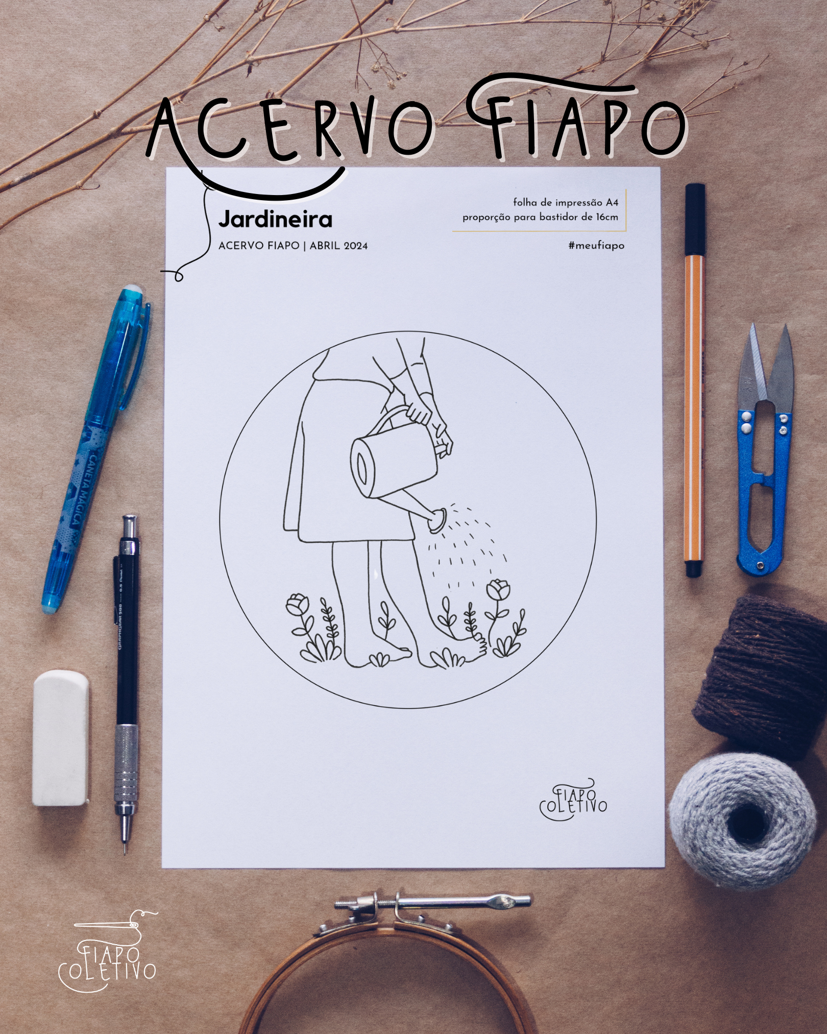 Jardineira - Risco Avulso - Acervo Fiapo