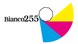 this is the logo of Bianco 255. This image represents in a stylized way the aperture of the camera lens and the three primary