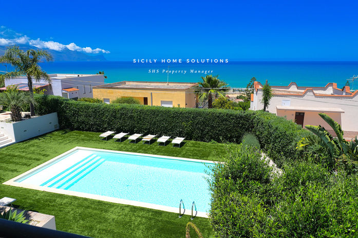 Piscina e mare. Sicily Home Solutions con vista, ville deluxe con piscina castellammare del golfo