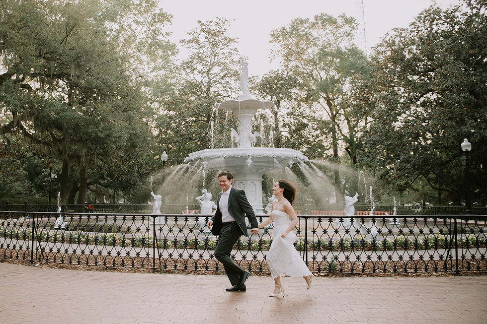 Forsyth Park Savannah Engagement Photos