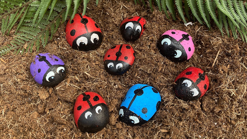 Tiny Tikes Tuesdays-Ladybug Rock Painting