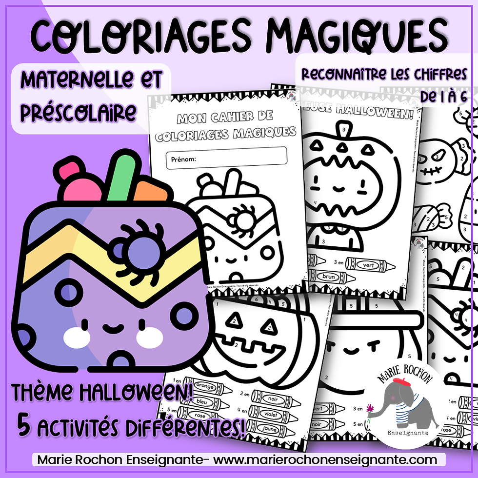 Miniature : Ensemble Coloriages magiques maternelle – 35 activités chiffres 1 à 10