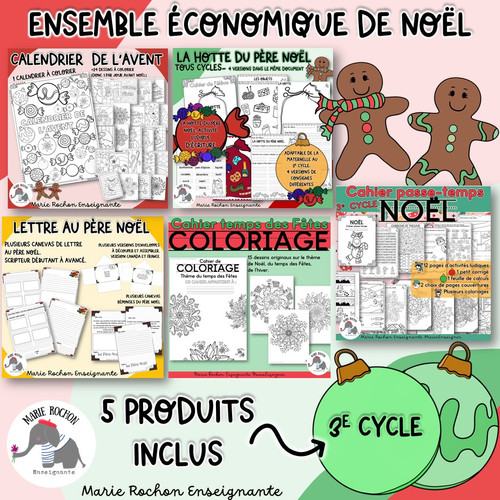 Activités de Noël pour le 3e cycle – Ensemble économique à imprimer ...