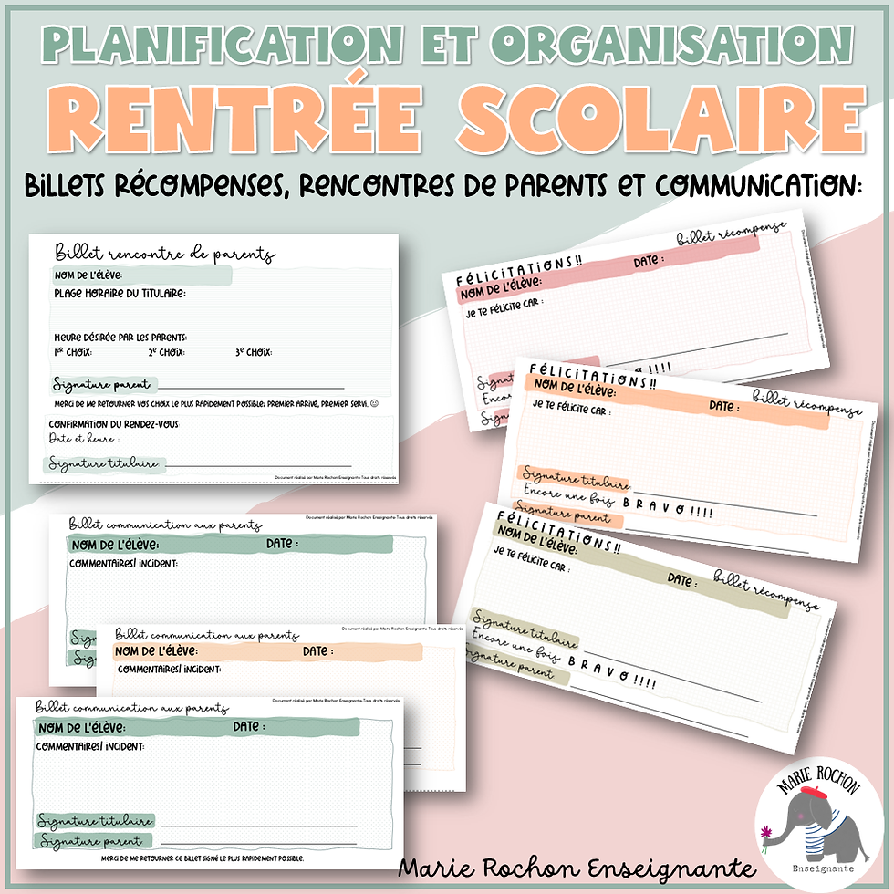 Miniature : Planification et Organisation Rentrée Scolaire | Outil PDF pour Enseignants
