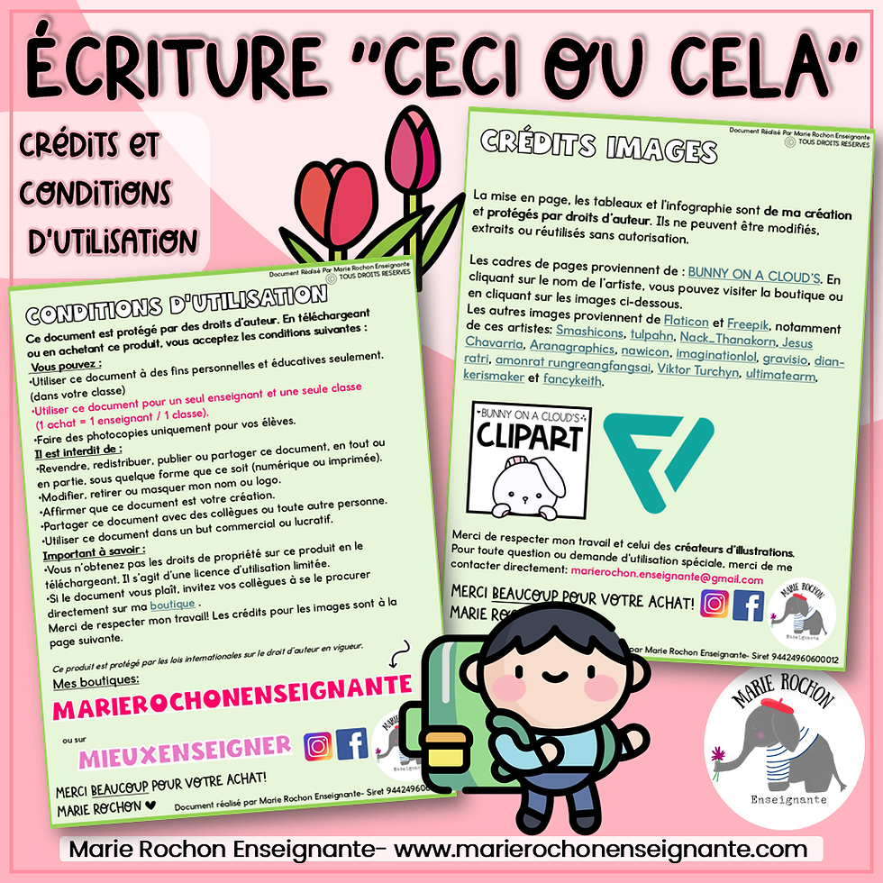 Miniature : conditions utilisation activité écriture printemps primaire
