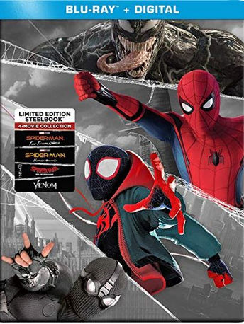 Pack Steelbook con Spider-Man: Far from Home / Spider-Man: Homecoming / Spider-Man: Into the Spider-