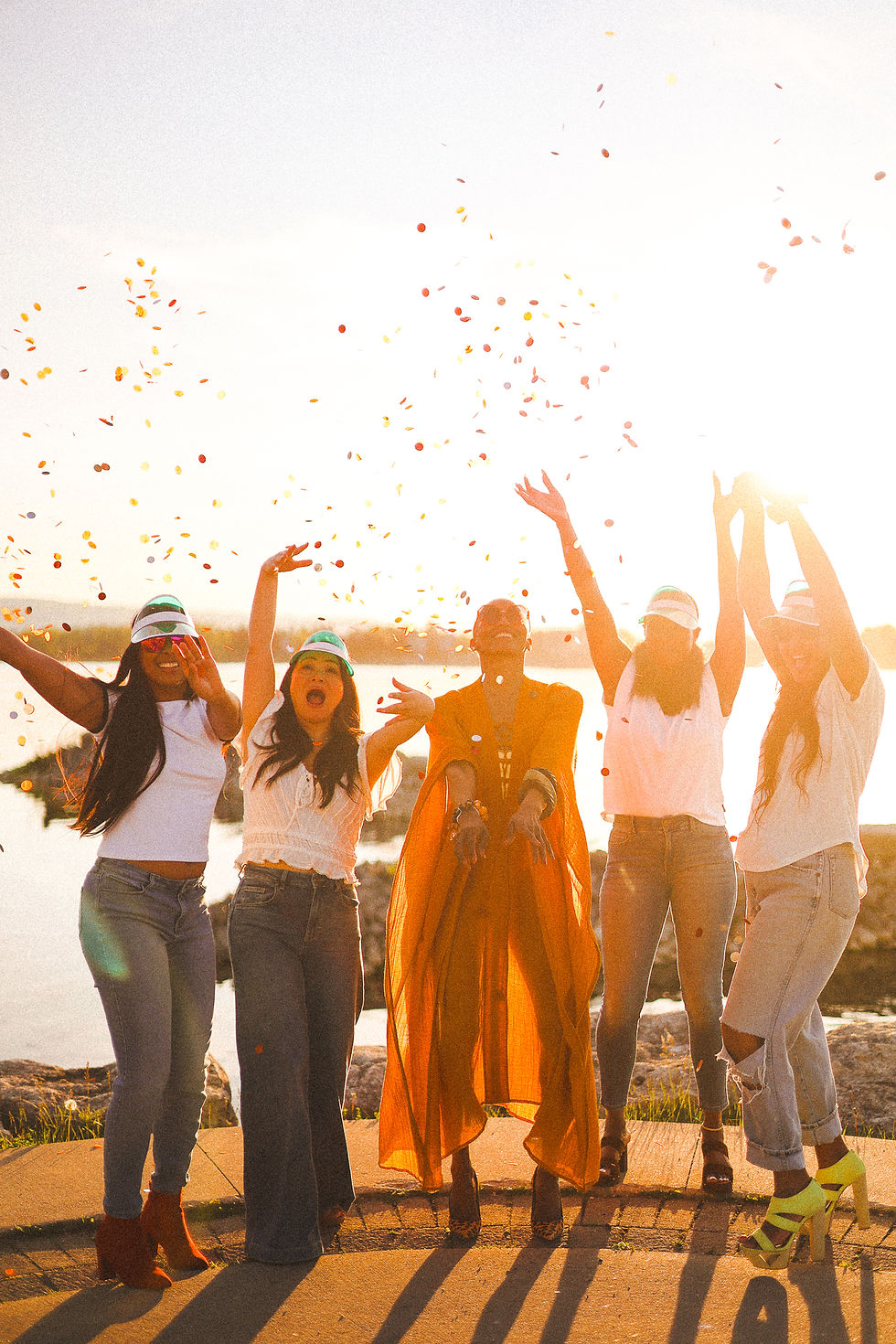 Women enjoying a celebration of what's happening in Collingwood