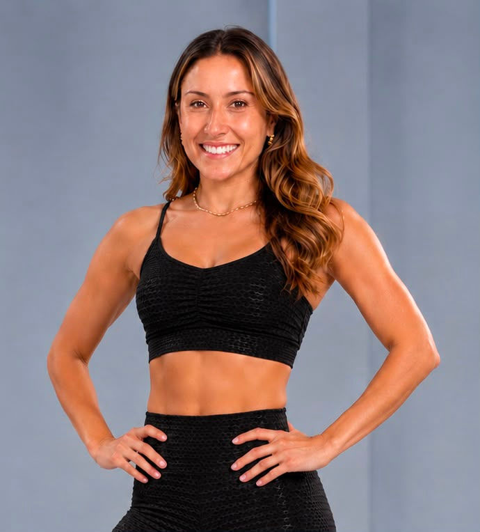 Top Elevé Franzido Fitness Feminino RS Move com franzido frontal, alças finas e tecido Elevé premium – frente.