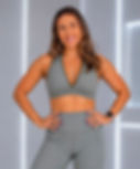 Top Nadador Dry Fit RS Move feminino em poliamida premium com bojo e modelagem nadador – vista frontal.