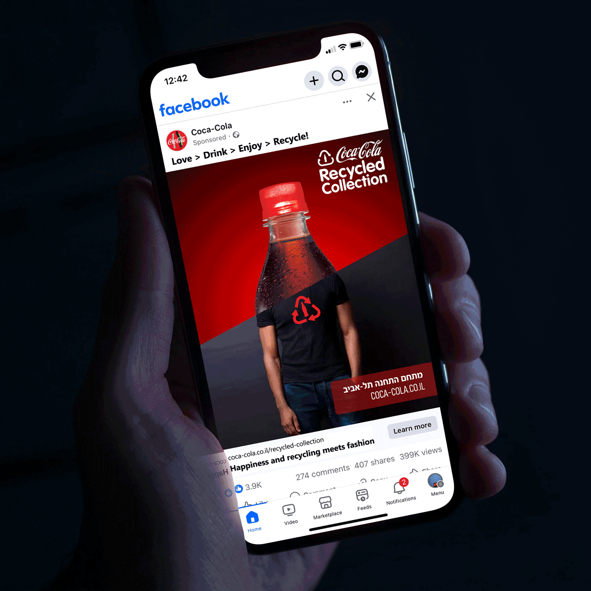 Coca-Cola | Recycled colleciton event social media ad