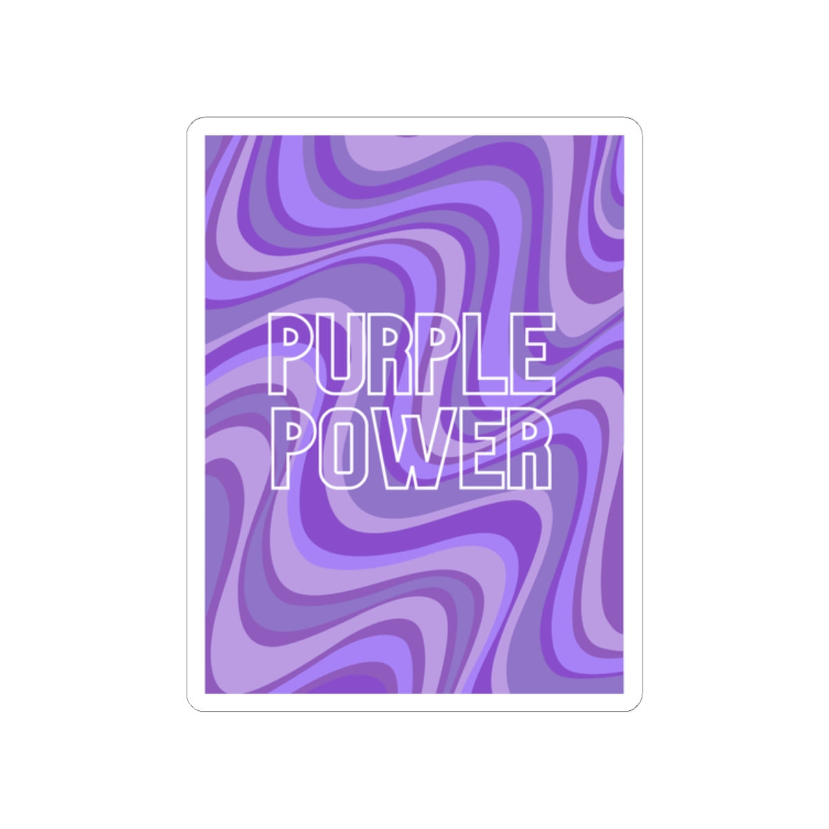 Purple Power psychedelic swirl Sticker | Kiss-Cut sticker