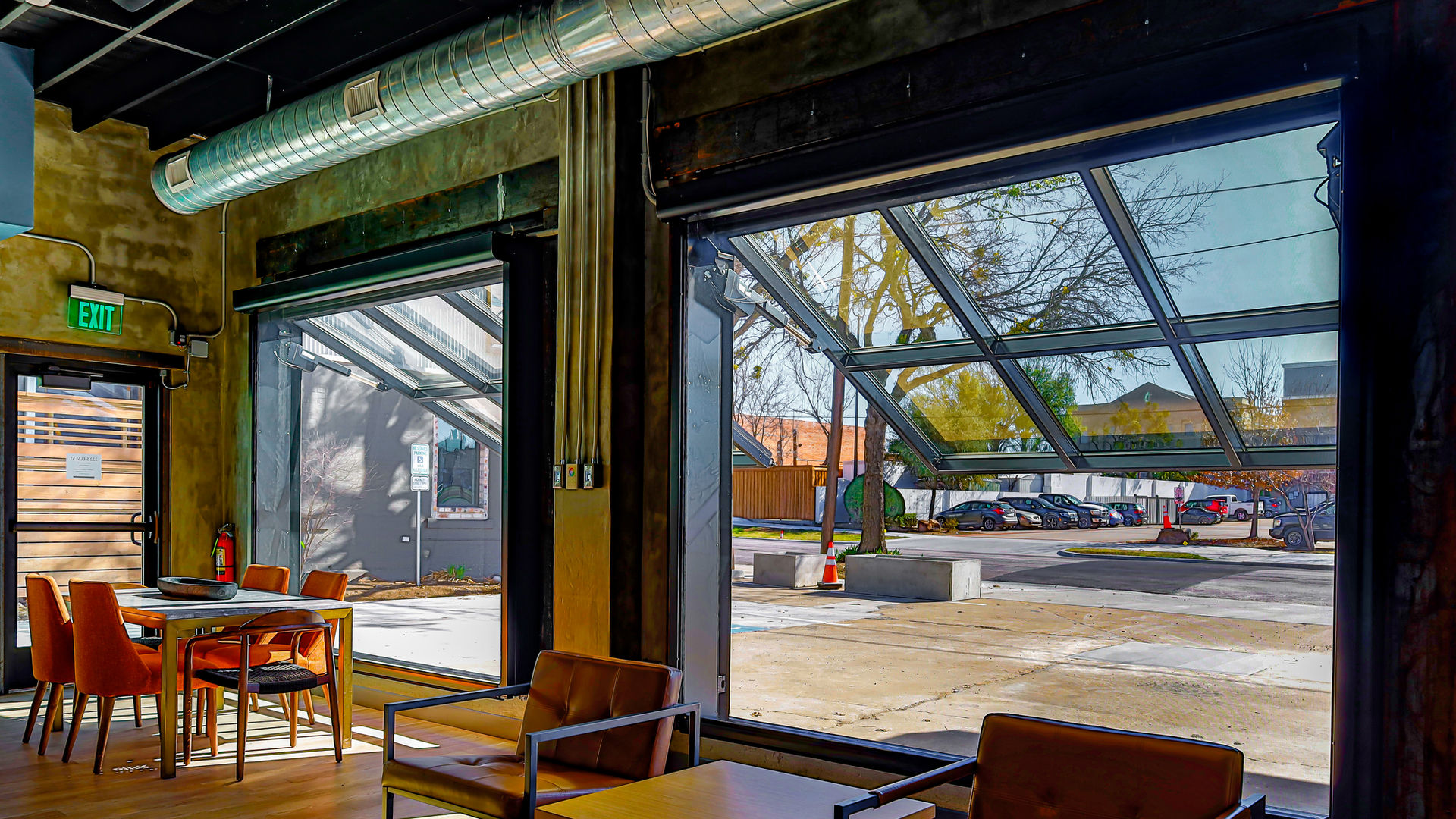 Two single-panel motorized Vue openings with integrated insect screens.