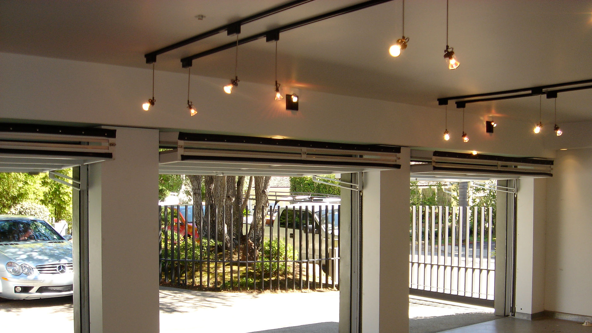 Interior of three Hinge systems in garage setting