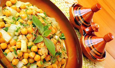 Moroccan Warm Chickpeas Salad
