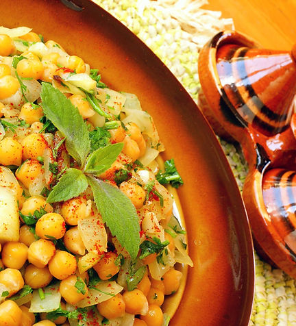 Ensalada de Garbanzos marroquà caliente