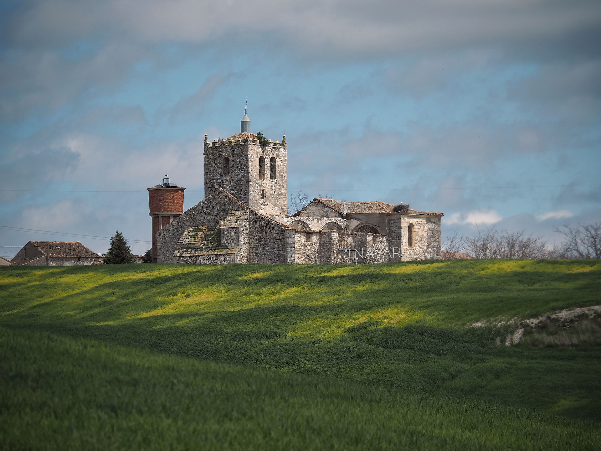 Estampa de la iglesia de Fuentes de Cuéllar