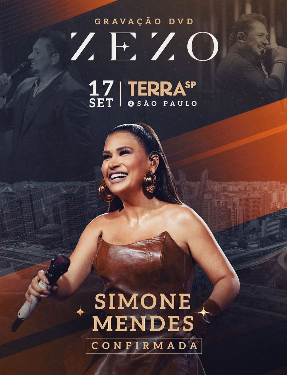 Gravação do DVD Zezo "Sem Fronteiras" com Simone Mendes.