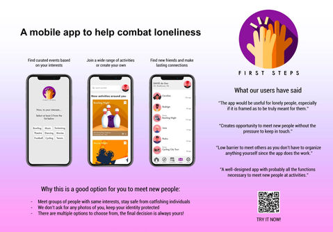 Exhibition poster for First Steps