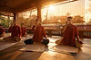 Students in meditation at Haṭha Vidyā Gurukulam, Kerala