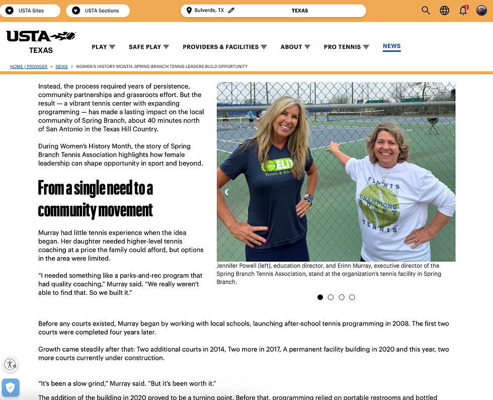 USTA Featured SBTA's Leadership for Women's History Month