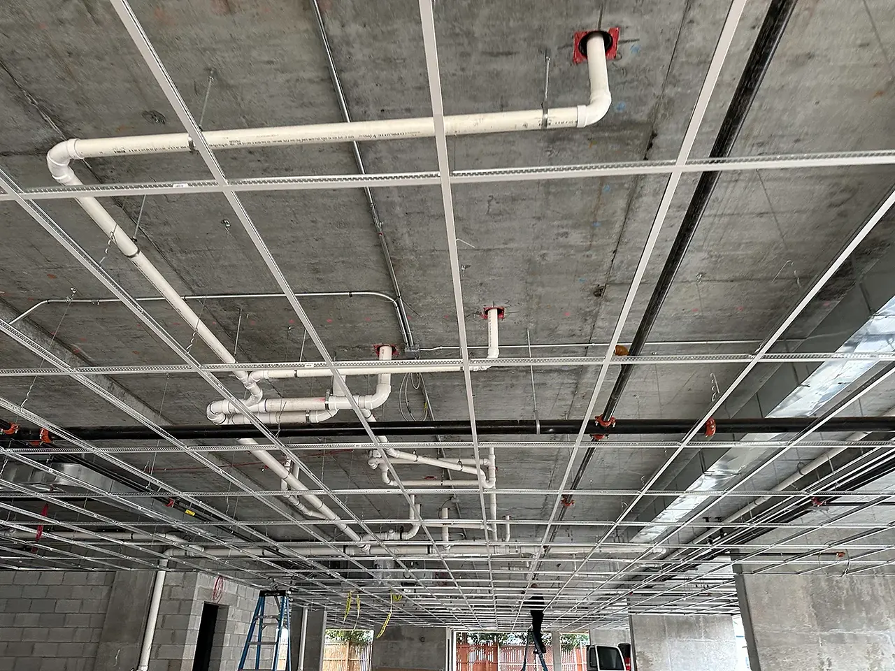 17 000 SF of Ceiling grid: New