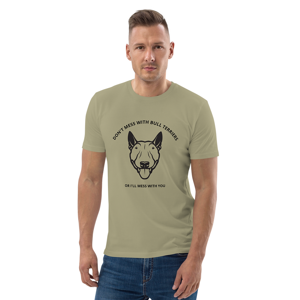 Thumbnail: It's a Bully thing!® Don't mess with Bull Terriers Unisex organic cotton T-shirt