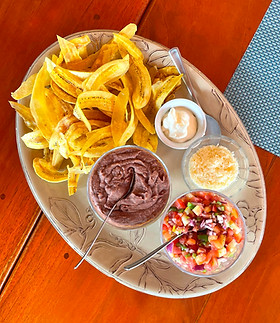 Refried Beans and Plantain Chips