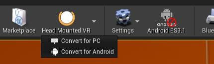 Head Mounted VR plugin button (old)