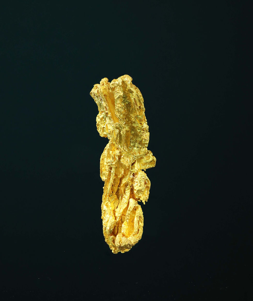 Thumbnail: Spinel Twin Gold Crystal - El Dorado County, California
