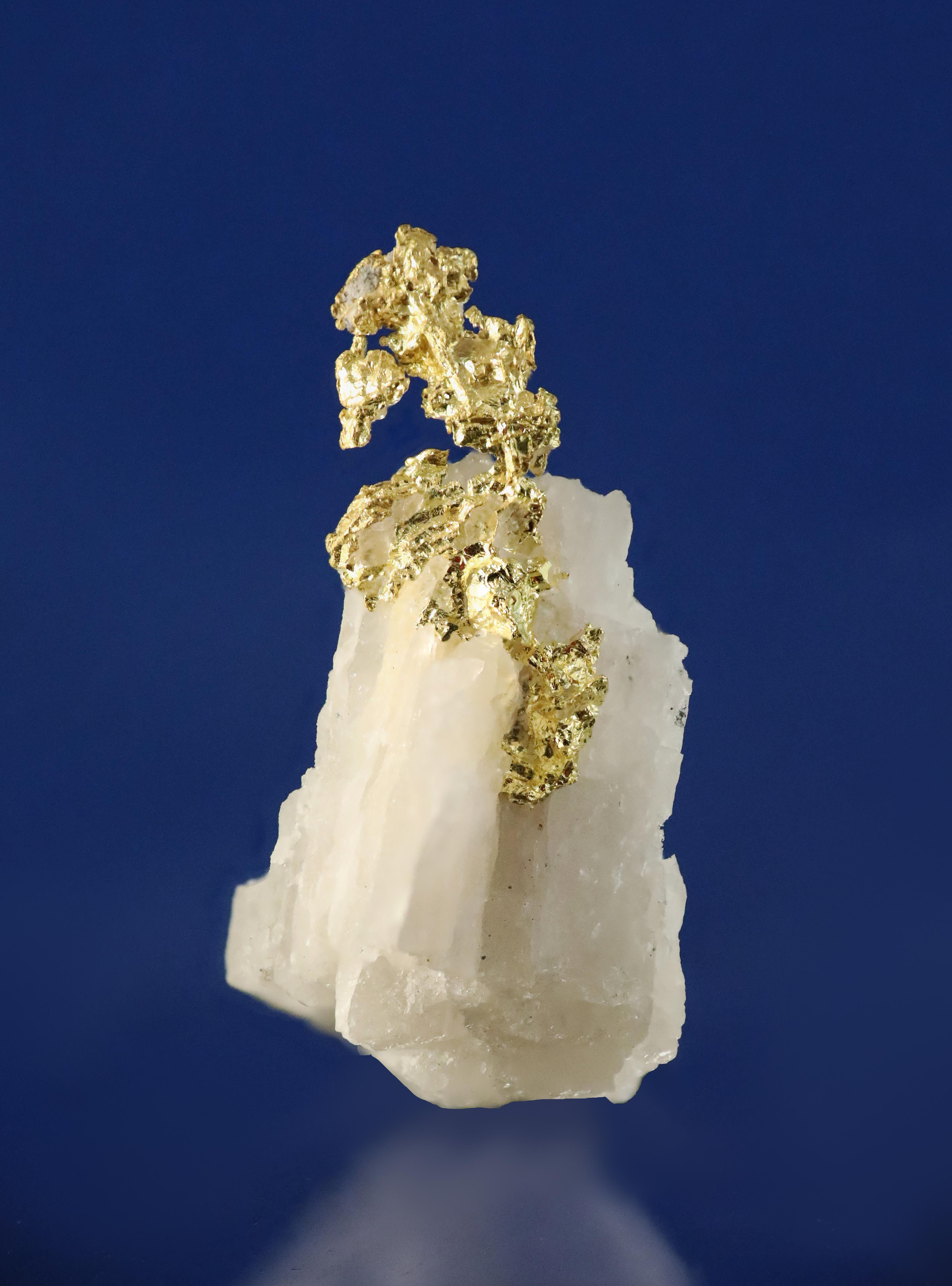 Crystal Gold Leaf on Quartz - Eagles Nest Mine, Placer County, California