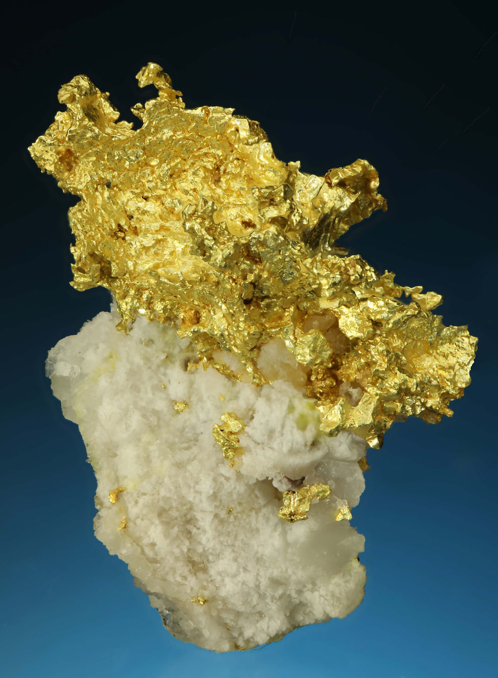 Thumbnail: Crystallized Gold on Quartz - Agua Fria, Mariposa, California U.S.A.