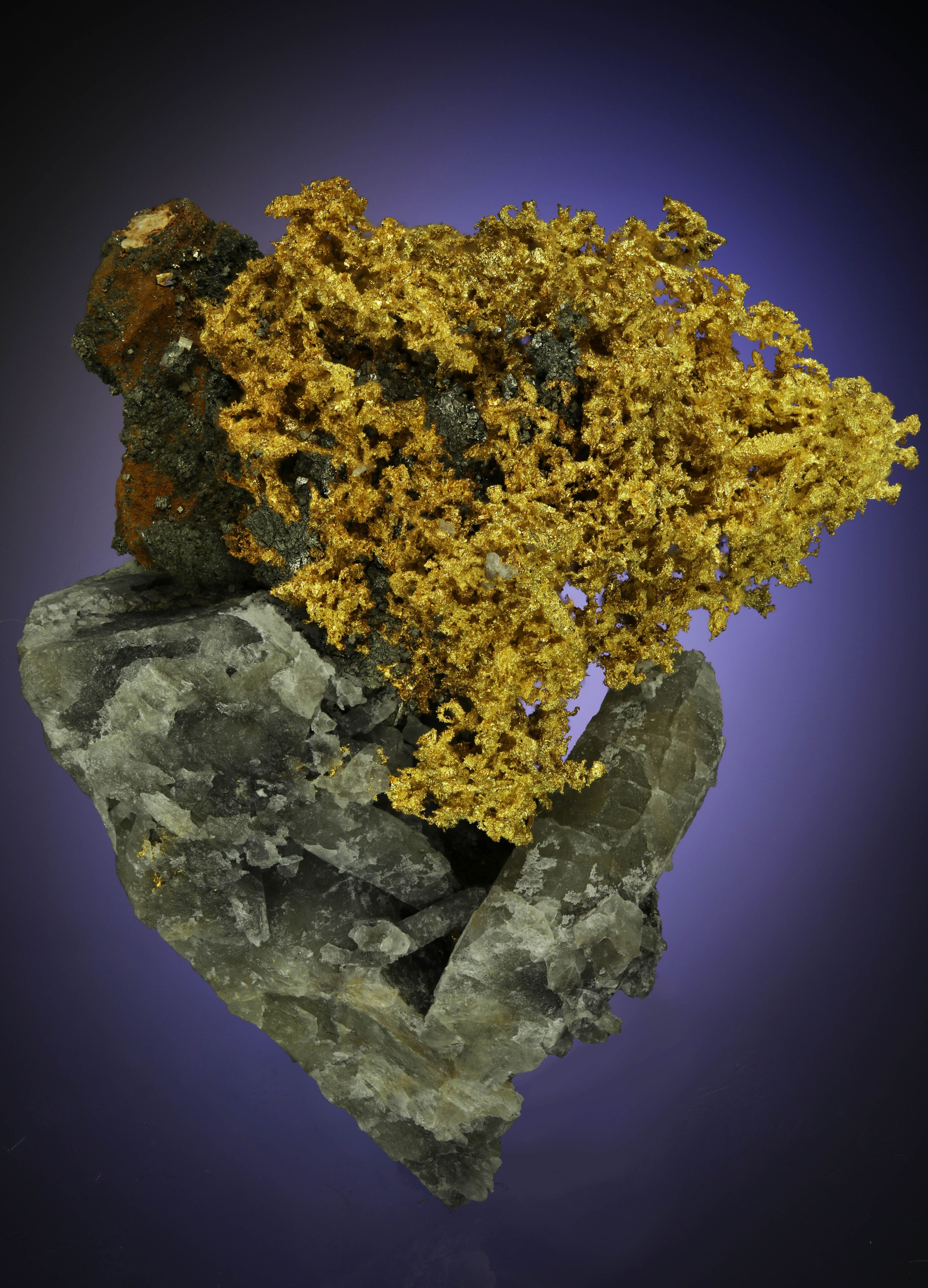 Crystallized Gold - Belshazzar Mine, Quartzburg District, Boise County, Idaho