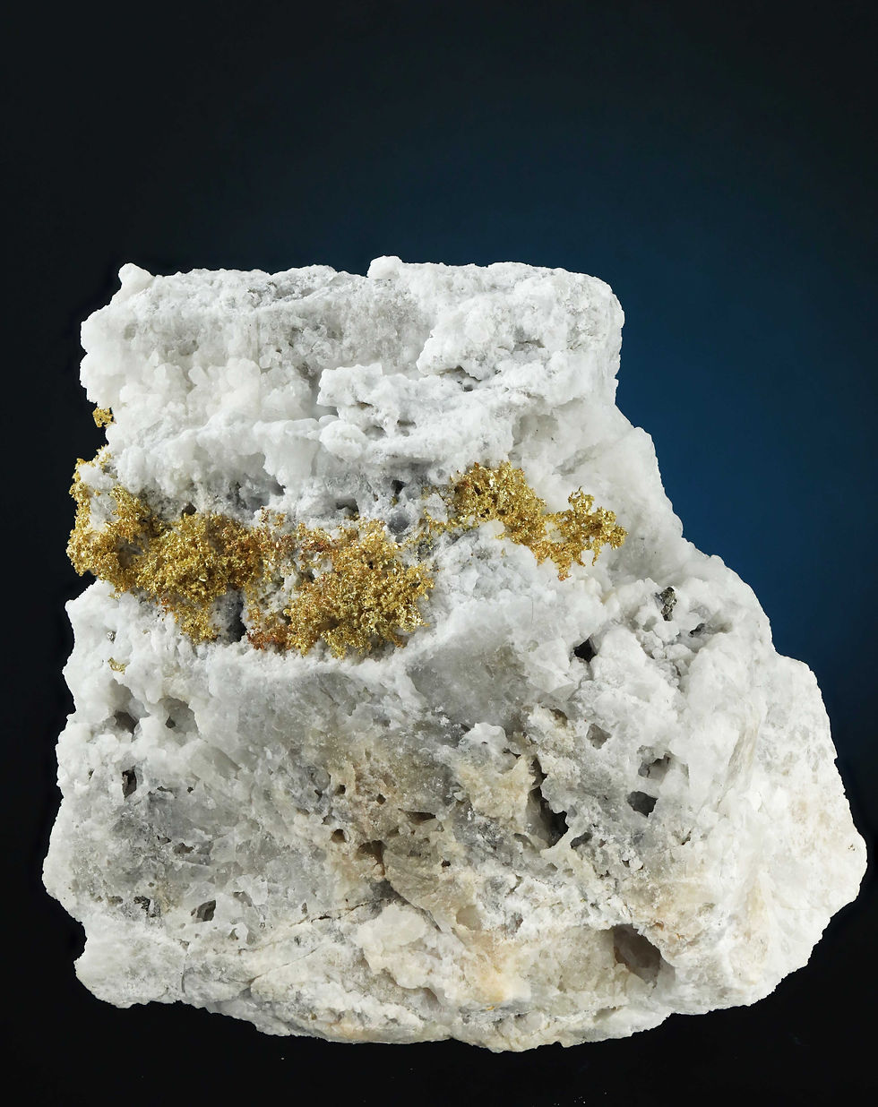 Thumbnail: Native Gold on Quartz Druzy Crystals - Belshazzar Mine, Boise County, Idaho, USA